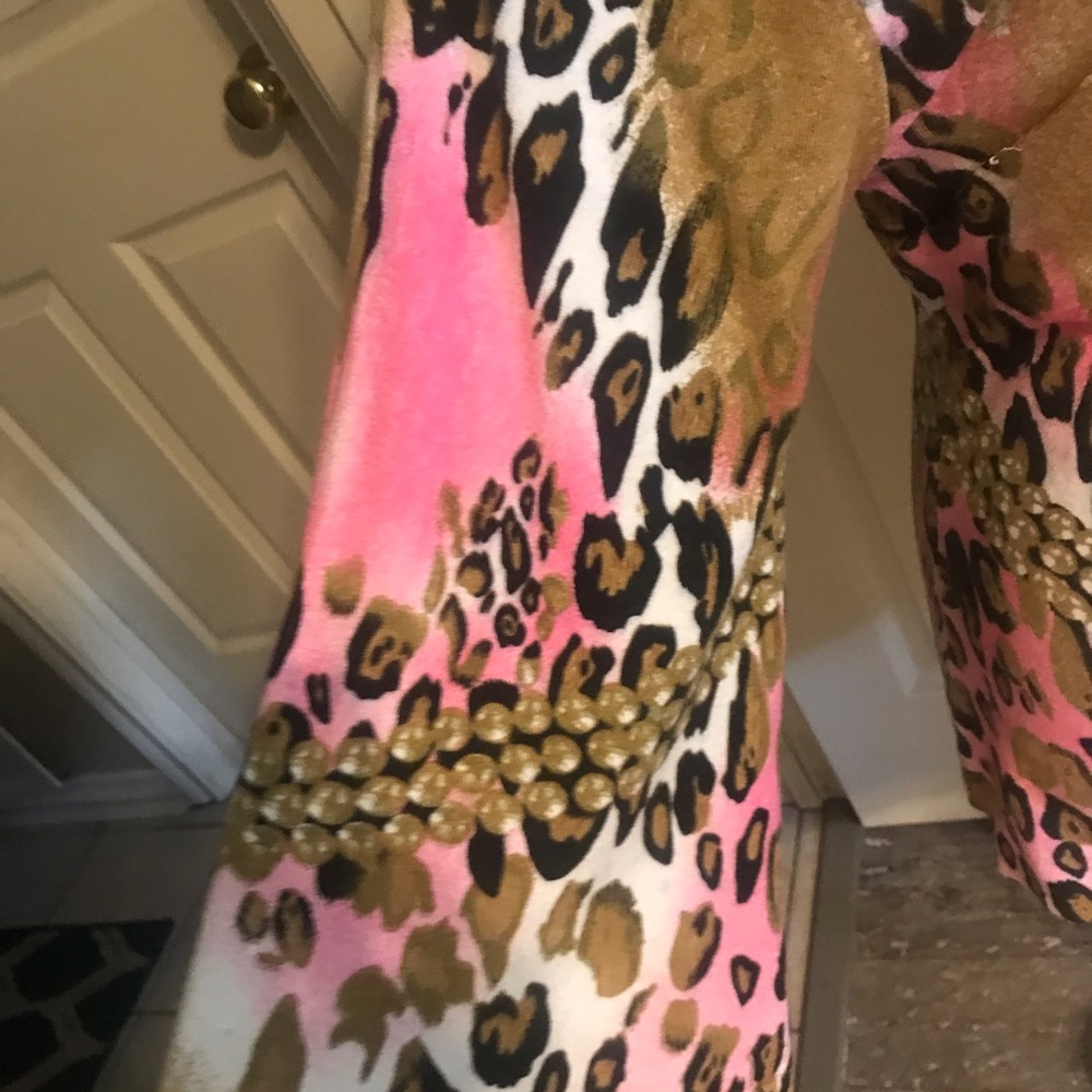 Boston Proper pink/ leopard print sweater - Picture 5 of 7